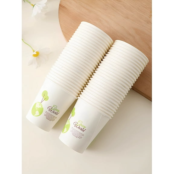 Disposable Paper Cups, 3 oz, White, 600 Count