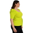 thumbnail image 2 of Blusa escote cuadrado Roman Fashion /Tallas Extras, 1823 (Lima) verde lima 36 Roman Fashion BL-GR-1823-LIMA, 2 of 6