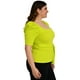 thumbnail image 2 of Blusa escote cuadrado Roman Fashion /Tallas Extras, 1823 (Lima) verde lima 36 Roman Fashion BL-GR-1823-LIMA, 2 of 6