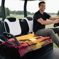 thumbnail image 4 of Uorisanigo Blue Turtle Golf Cart Seat Covers, EZGO Golf Cart Seat Blanket for 2 Person Seats Club Car, Golf Cart Accessories, Travel Sports Cart Seat Cushion Covers with 4 Pockets, 4 of 7