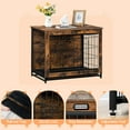 thumbnail image 2 of HOOBRO Dog Crate Furniture Wooden Pet Furniture with Pull-Out Tray Rustic Brown BF802GW03G1, 2 of 5