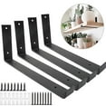 thumbnail image 3 of 2pcs Wall Mounted Shelf Bracket Brackets Support Iron Art Triangle Shelf Goods Shelves Bookshelf Rod, 3 of 5