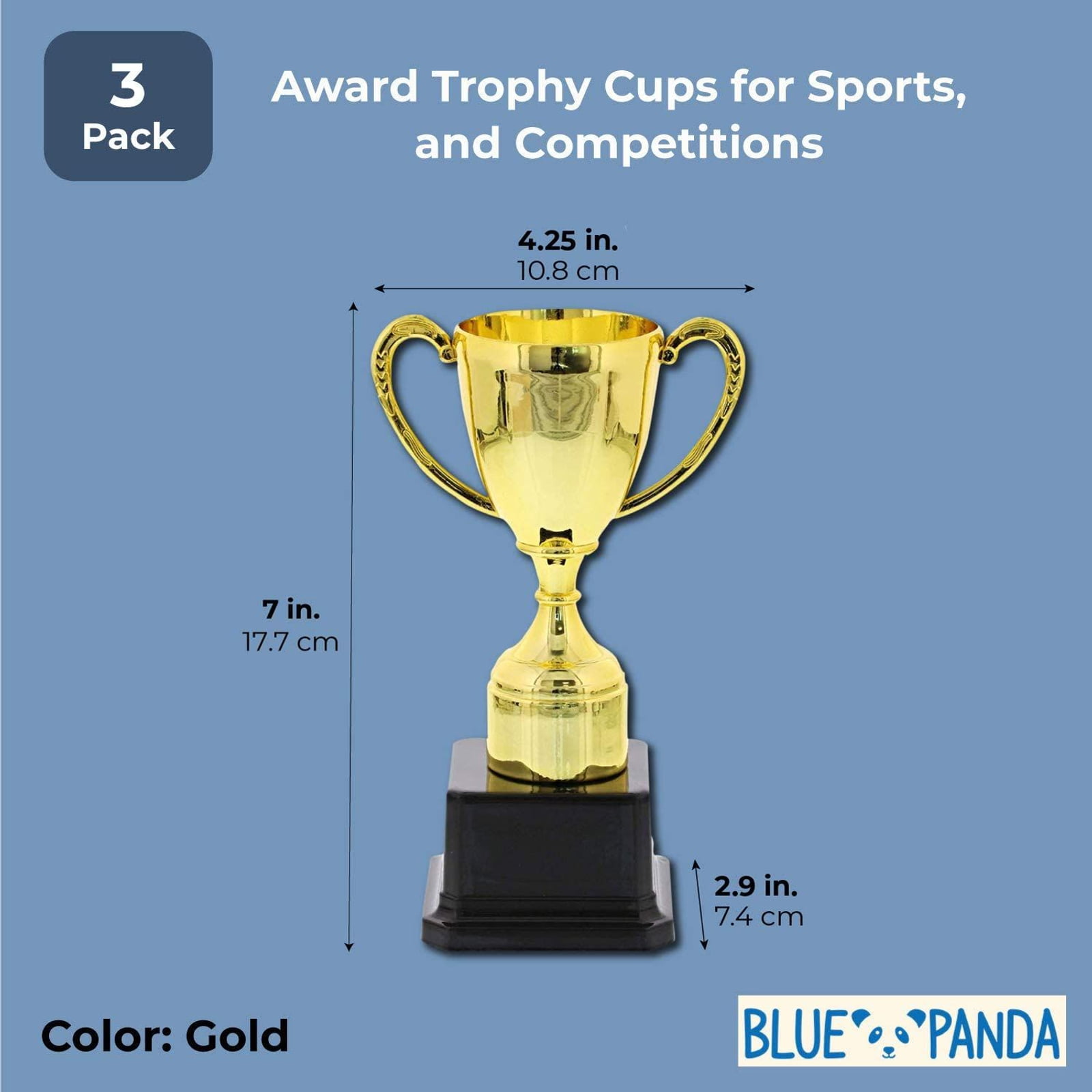 Totority 20pcs Gold Trophy Kids Plastic Trophy Decor for Sports Tournaments/ Competitions/ Parties 