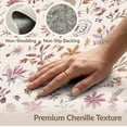 thumbnail image 6 of ODIKA 4'x6' Light Pink Cream Botanical Wildflower Washable Area Rug Delicate Scattered Floral Motifs With Whimsical Branch for Dorm Room, Small Living Stain Resistant Low Profile, Easy Care, 6 of 7