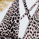 thumbnail image 4 of Traje de baño JM sexy con nudo frontal en V profundo leopardo M, 4 of 4