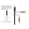 thumbnail image 5 of vAccessorize Multi 3 in 1 Braided Micro USB Fast Charging 6 feet Cable for iPhone (3 Pack, Black), 5 of 5