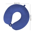 thumbnail image 3 of U-Shaped Neck Pillow for Travel & Office, Polyester Ergonomic Support with Snap Closure, 30x30x8cm in (Navy), 3 of 5
