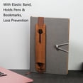 thumbnail image 4 of SEIWEI 2PCS Adjustable Elastic Band Pen Holder For Notebook Pencil PU Leather Pouch Pens Pouch Pencil Pouch (Brown), 4 of 8