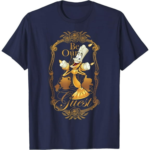 Beauty and the Beast Be Our Guest Lumiere Poster DTG Print Unisex T-Shirt