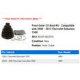 thumbnail image 2 of Front Outer CV Boot Kit - Compatible with 2000 - 2013 Chevy Suburban 1500 2001 2002 2003 2004 2005 2006 2007 2008 2009 2010 2011 2012, 2 of 2