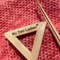 thumbnail image 3 of My Two Ladies Triangular Shawl Pin w/Stick -  handcrafted, 3 of 3
