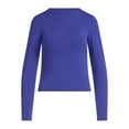 thumbnail image 5 of Scoop Women’s Stretch Cotton Blend Crewneck Tee with Long Sleeves, Sizes XS-XXL, 5 of 5