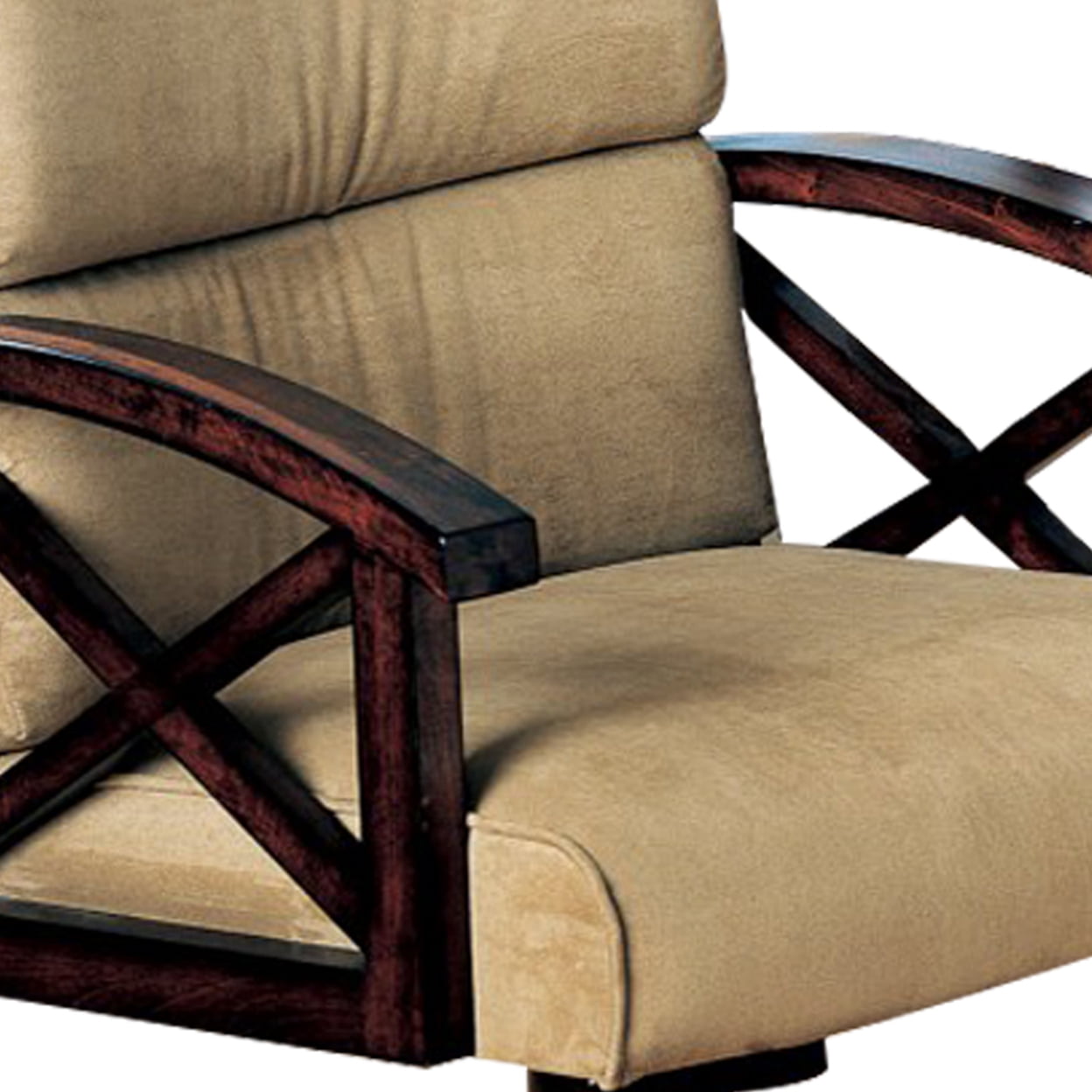 Coaster Marietta Transitional Fabric Upholstered Game Arm Chair in Tan