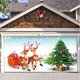 thumbnail image 1 of Poliéster de decoración de puerta de garaje de Navidad para decoración del hogar (alce de árbol de Navidad) Ehuebsd libre de BPA, 1 of 8