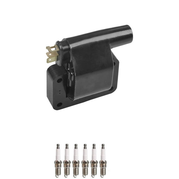 Set of 1 ISA Ignition Coil   6 Spark Plugs # Compatible with 1990-1994 Suzuki Swift 1.3L L4 1298cc 79ci  Replacement for UF17