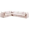 thumbnail image 1 of Meridian Furniture Jacob Sectionnel Modulaire en Velours Rose, 1 of 13