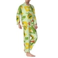 thumbnail image 3 of Kll Cute Dinosaurs Sleepwear Mens Flannel Pajamas,Long Cotton Pj Set, 3 of 9