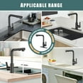thumbnail image 6 of KINGTACK Kitchen Faucet with Pull Down Sprayer, Matte Black Kitchen Faucets, Stainless Steel Commercial Utility Faucets for Sink 3 Hole Bar Rv Camper Laundry Outdoor Farmhouse, 6 of 10