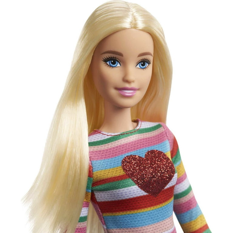 Barbie It Takes Two Malibu Doll with Blonde Hair, Rainbow Shirt