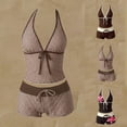 thumbnail image 5 of Polka Dot Bikini for Women High Waisted Halter Top with Shorts Polka Dot Beach Swimsuit Vacation Outfit Y2k Vintage, 5 of 5