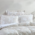 thumbnail image 3 of Levtex Home - Kimbell Duvet Set - Full/Queen Duvet Cover + Two Standard Pillow Cases - Cream and Taupe - Floral Jacquard - Duvet (90 x 94in.) and Pillow Case (26 x 20in.) - Cotton, 3 of 5