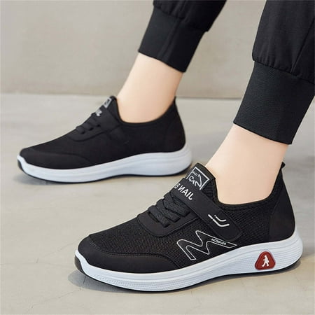 

Quealent Mens Shoes Casual Sport Running Shoes for Mens Mesh Breathable Trail Runners Fashion Sneakers Black 10.5