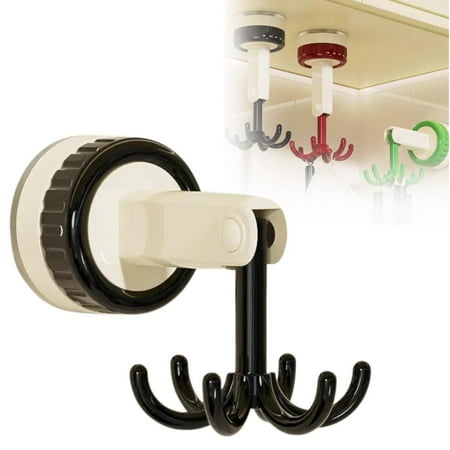

HiCafh Suction Cup Multi Hook 360° Rotation Without Drilling Suitable For Kitchen Bedroom A Variety Of Bright Colors And Strong Load Bearing Function Hook