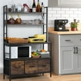 NAIYUFA Kitchen Bakers Rack with Baskets,5Tier Free Standing Kitchen