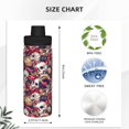 thumbnail image 3 of Fotbe Skull record artist Pattern 18 Oz Sports Insulated Kettle Vacuum Cup Stainless Steel Travel Mug Cup Thermal Flask,Insulated Kettle for Cycling Gym Basketball Outdoor, 3 of 7