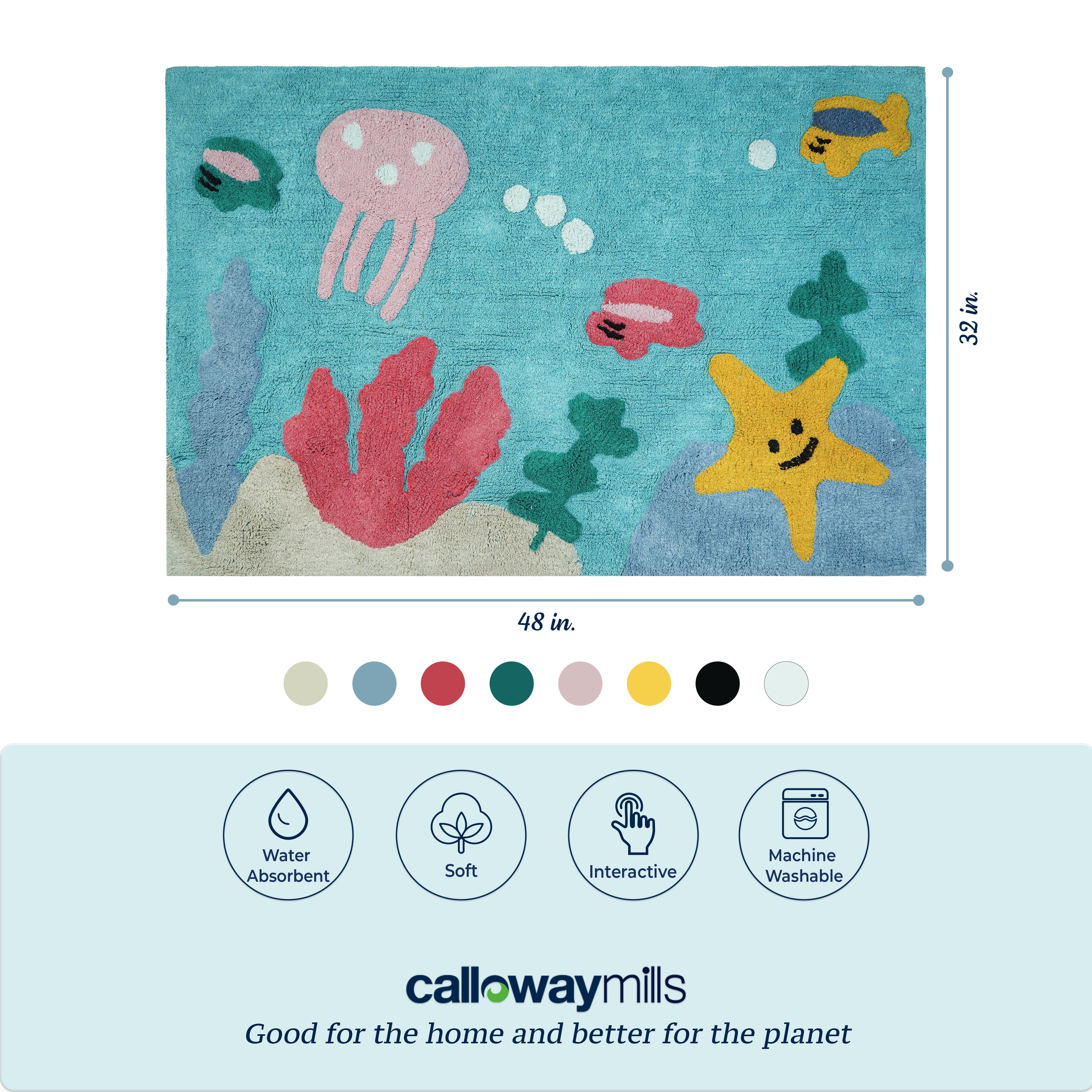 Calloway Mills 114073248 Ocean Friends 32" x 48"