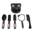 thumbnail image 2 of Juego de cepillos para el cabello Nikou 5 cepillos de paleta peine de masaje espejo soporte, 2 of 15