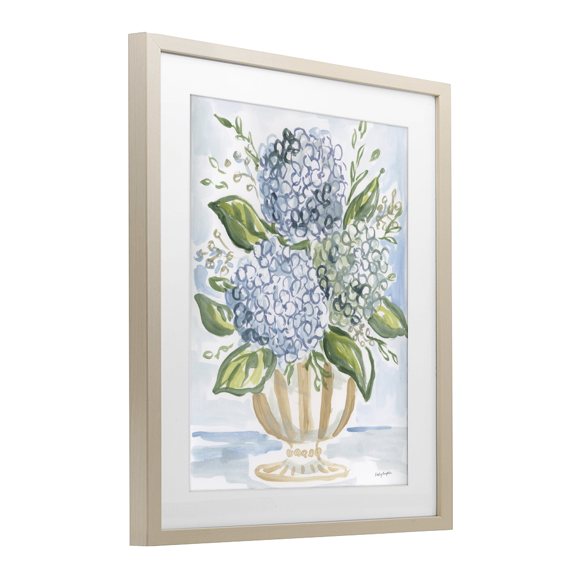 Stupell Industries Serena Pastel Hydrangea Bouquet Birch Framed Print Under Glass, design by Haley Knighten