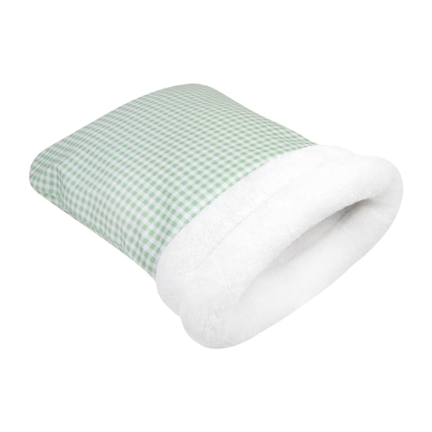 Saco de Dormir Semicerrado para Mascotas | Caseta de Invierno Gruesa y Cálida | Material de Lino Duradero y Acogedor | Cama para Perros Pequeños y Gatos de 32 X 40 Cm | Refugio Cálido para Mascotas c