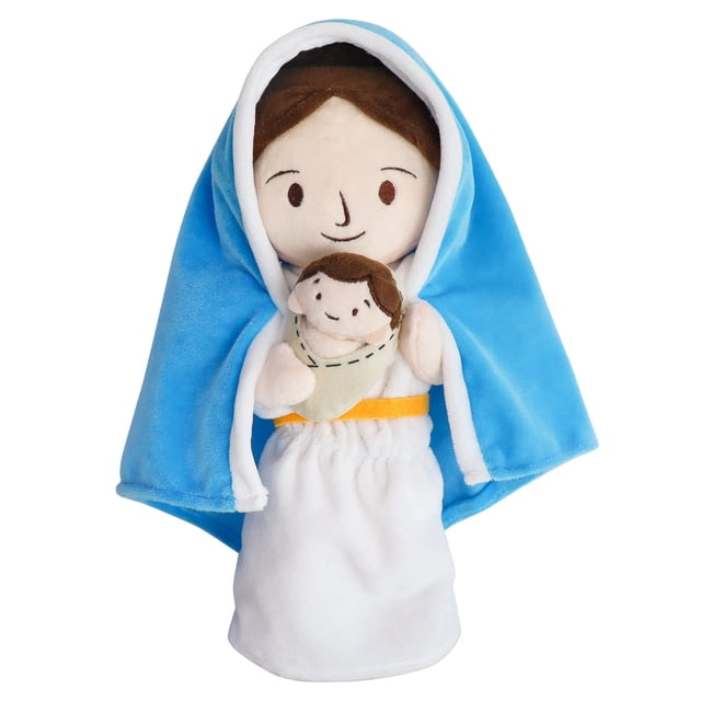 Muñeca de peluche Yelakey, de peluche, de Jesús, guardiana y María, para bautizar