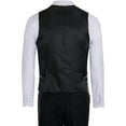 thumbnail image 4 of Men's Three Piece Premium Modern Fit Two Button Suit Black Pinstripe, 4 of 6