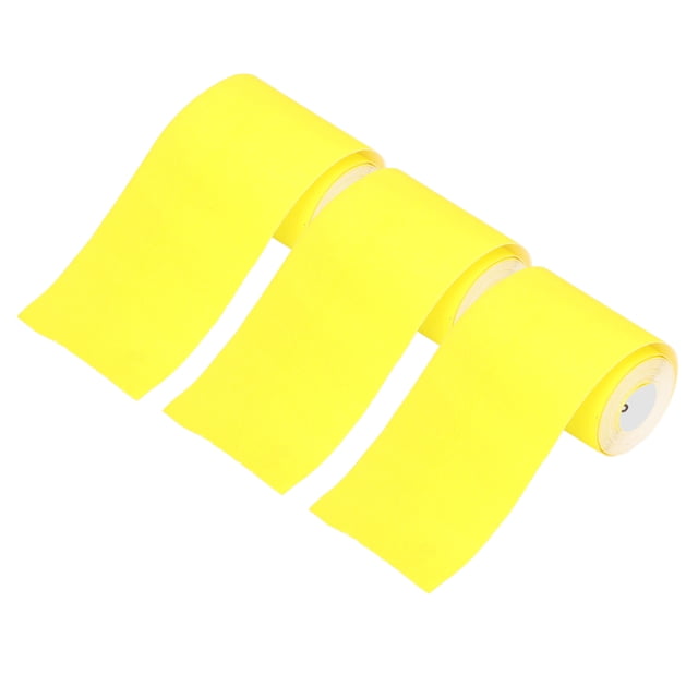 3Pcs Sandpaper Roll Ceramic Alumina Oxide Sanding Paper 80 Grit Longboard Continuous Yellow Sandpaper Roll For Woodworking