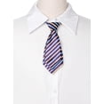 thumbnail image 4 of Corbata uniforme linda preatendida a rayas cortas para mujeres, casual escolar, talla única, índigo, cian, dorado, 4 of 6