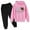 1#Pink, variant on Kiijoy Toddler Boys Football Letter Print Hoodie Pants Outfits Sports Tracksuit, Sizes 3-4