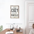 thumbnail image 3 of Elephant Stock Get Cozy Stay Awhile Typography Wall Sign Wall Art - Vertical Canvas Wall Art - Living Room Wall Decor - Wall Signs Canvas - Black And Gray Decor - 16" x 24", 3 of 8