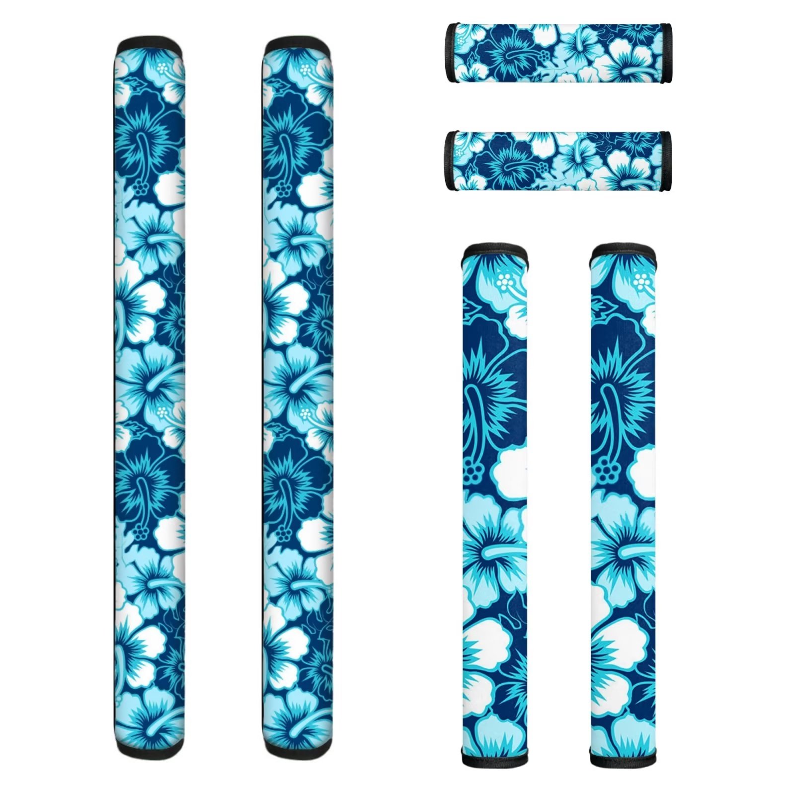 FKELYI Blue Floral Refrigerator Handle Gloves Accessories Full Set of 6,for Fridge Oven