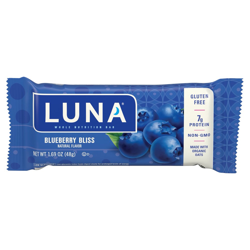 Luna Blueberry Bliss Whole Nutrition Bar 1.69 oz. Wrapper