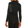 thumbnail image 4 of INSPIRE CHIC Women's Fringe Shirts Long Sleeve Button Down Chic Western Cowgirl Tops L Black, 4 of 7
