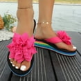 thumbnail image 6 of Hopeusnice Slippers for Women Trendy Non-Slip PU Materials Summer Shoes Open Toe Women's Slippers Breathable Flat Heel Soft Shoes for Beach Slip-Resistant Walking Shoes Pink 36, 6 of 7