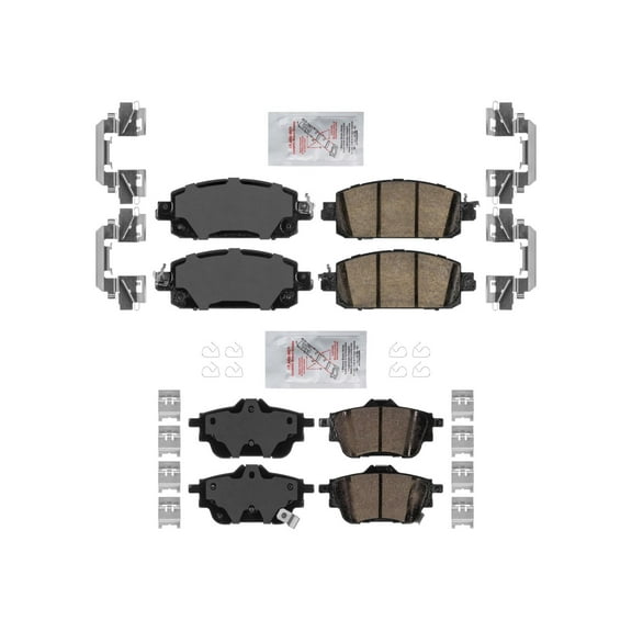 AmeriPro Front & Rear Ceramic Brake Pads Hardware for Nissan Sentra 2020-2022