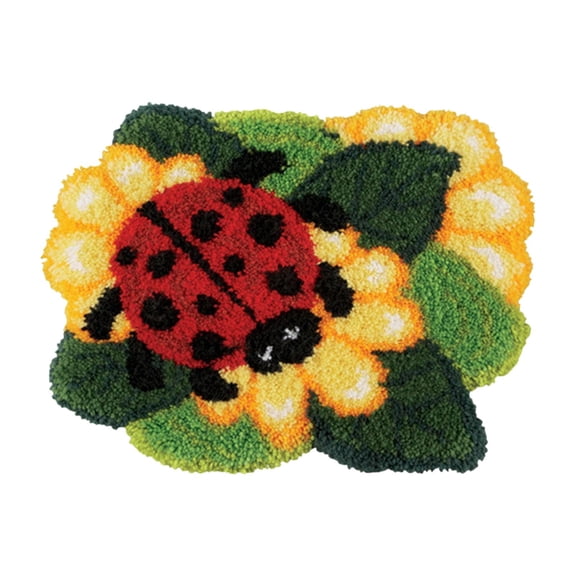 Handmade Latch Hook Rug , Animal Pattern Carpet Needlework Craft Latch Hooking Rug Creative for Beginners Rug Making Home