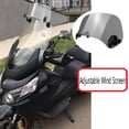 thumbnail image 2 of Transparent Color Universal Motorcycle Adjustable Wind Screen Extension Windshield Spoiler Air Deflector 28.5x12x21cm,1 x Windshield,Transparent Color, 2 of 5