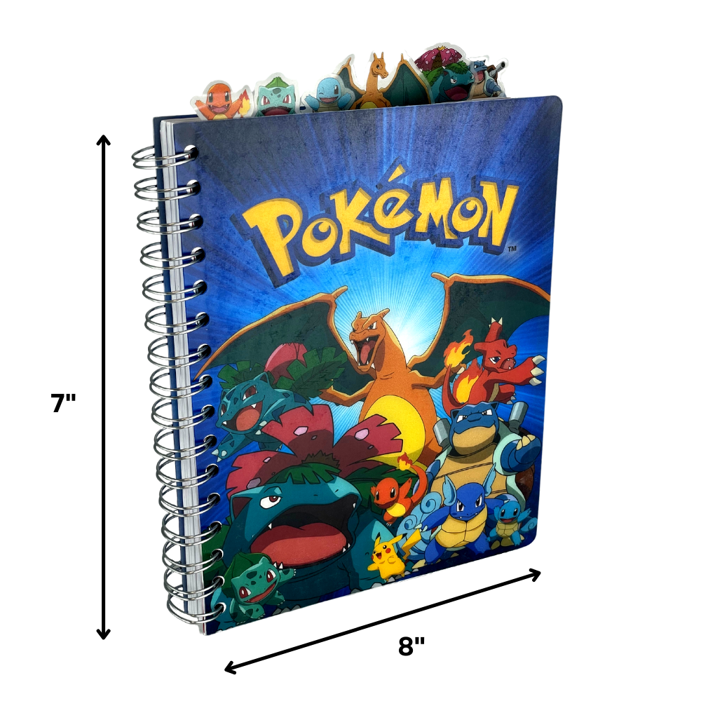 Pokemon Poke Ball Starters Spiral Tabbed Notebook