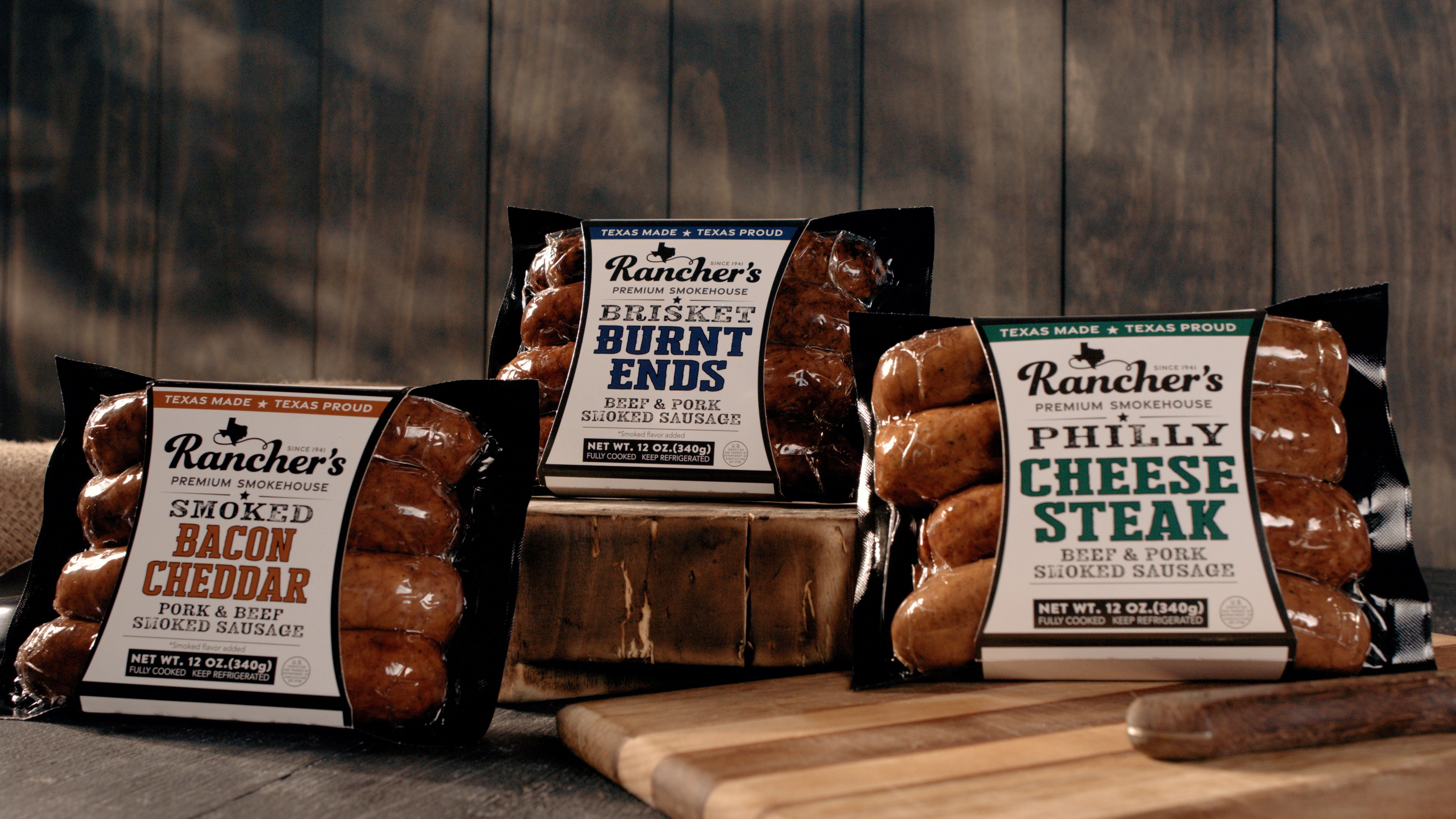 Rancher's Premium Smokehouse Brisket Burnt Ends Pork and Beef Sausage Links, 12 oz Refrigerated