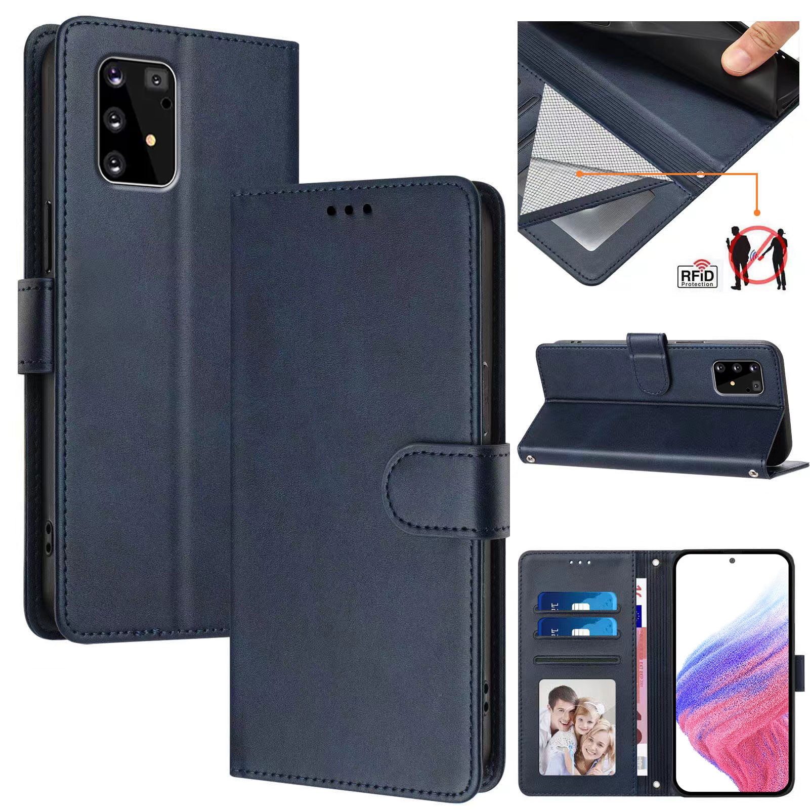 Samsung Galaxy S10 lite Case ,RFID Blocking Cover Crossbody Lanyard Flip Leather Wallet Case for Samsung Galaxy S10 lite
