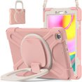 thumbnail image 5 of Case for Samsung Galaxy Tab A 8.0 2019 SM-T290/SM-T295, 360 Degree Rotating Hand Grip Shockproof Cover with Shoulder Strap, Rose Gold, 5 of 7